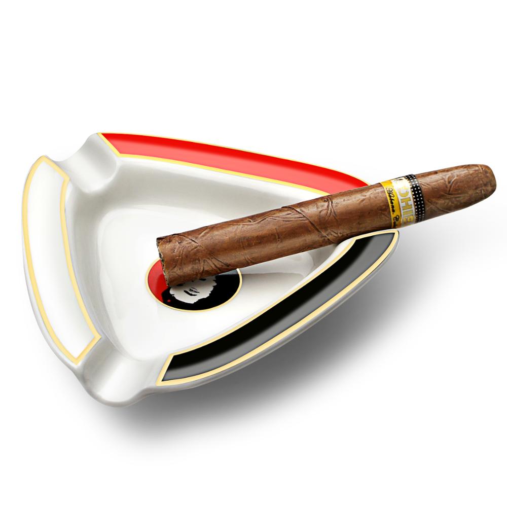 Cendrier Cigare Céramique Noir 4 Supports