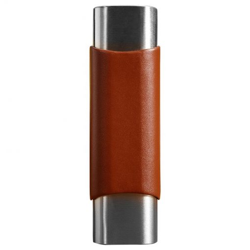 Etui à cigares Luxfo humidificateur en cuir marron et métal original