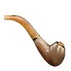 Pipe droite en résine et ébène polis