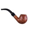 Pipe feuille courbe en résine et ébène originale
